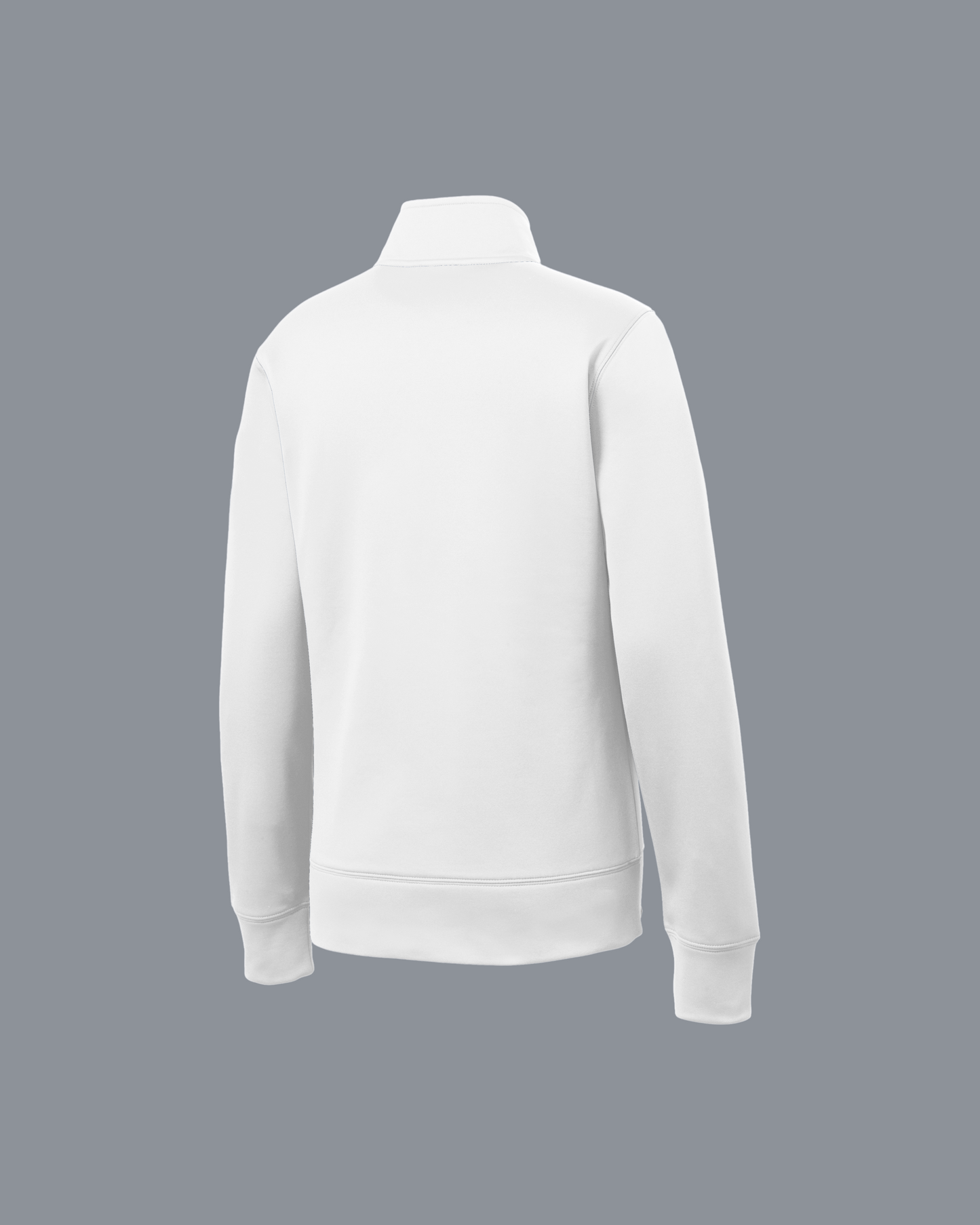 LADIES FLEECE FULL ZIP NAVY AND WHITE CPFT