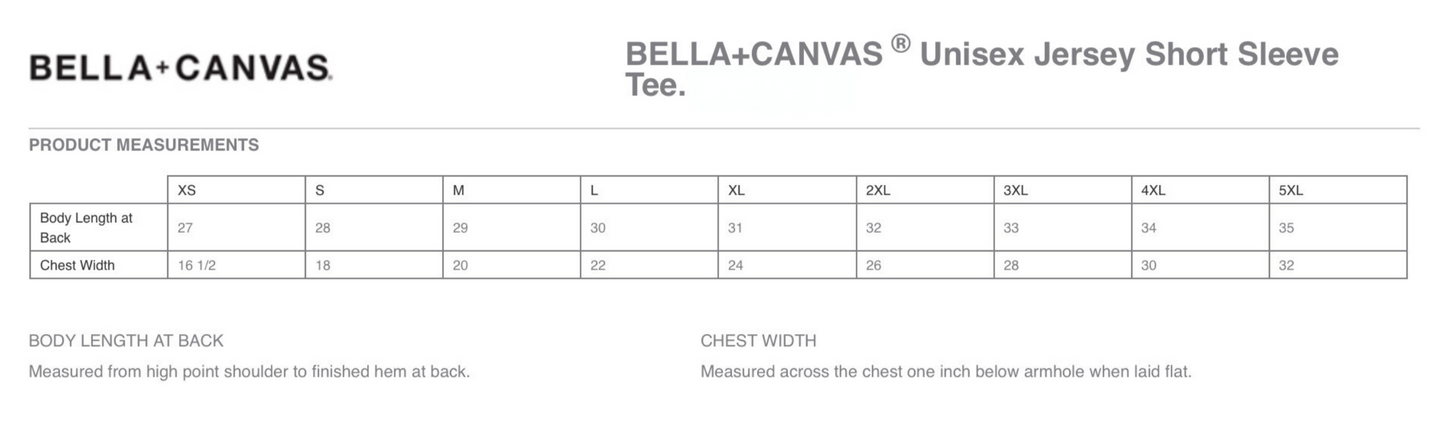 BELLA+CANVAS SHORT SLEEVE COTTON TEE CPFT