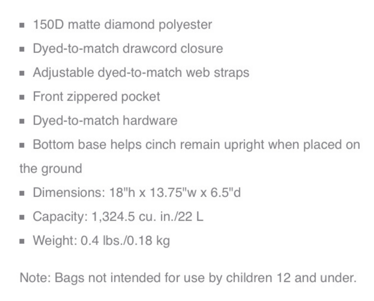 DRAW STRING BAG INSIGNIA BLUE CPFT