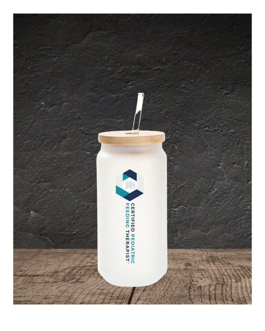 18oz FROSTED GLASS TUMBLER WITH BAMBOO LID CPFT