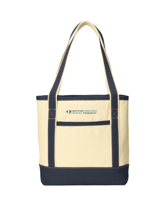 NAVY AND TAN CANVAS BAG CPFT