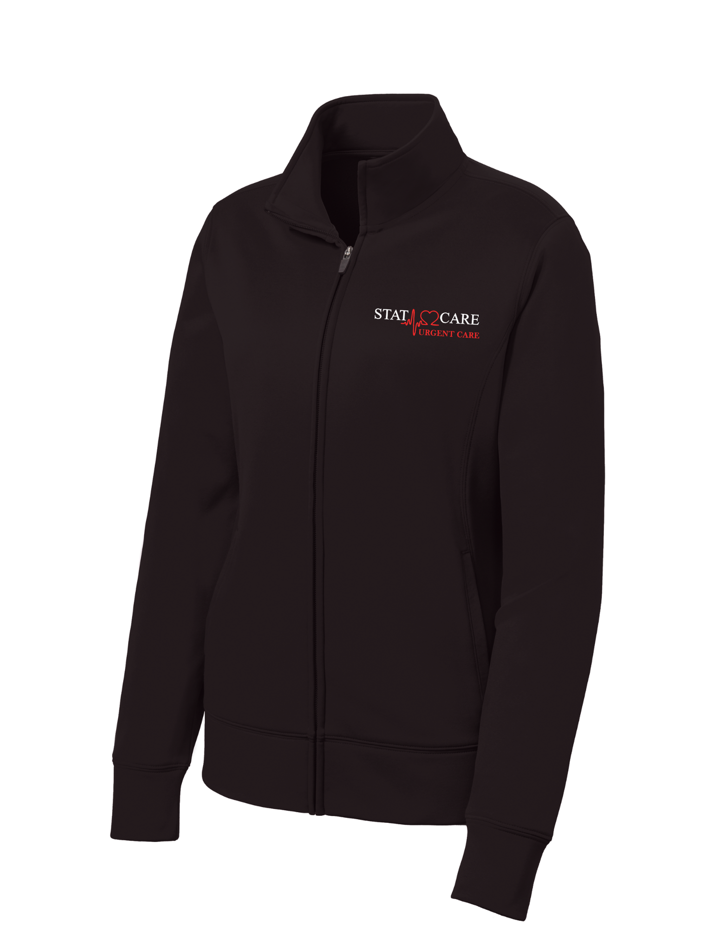 LADIES FLEECE FULL ZIP LEFT CHEST EMBROIDERED FULL BACK GRAPHIC STATCARE