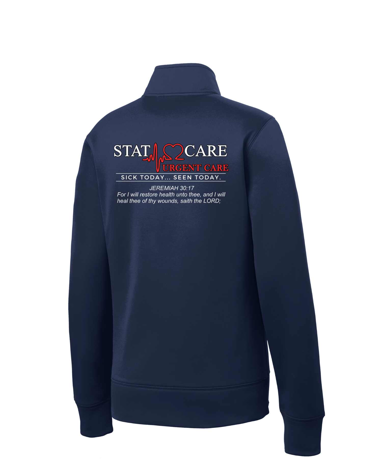 LADIES FLEECE FULL ZIP LEFT CHEST EMBROIDERED FULL BACK GRAPHIC STATCARE