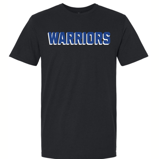 WARRIORS Black Short Sleeve Tee Youth